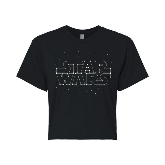 Star Wars - Constellation Logo - Juniors Cropped Tee