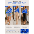 thumbnail image 6 of DOKOTOO Blouses for Women Boho Floral Print V Neck Tunic Tops Casual Summer Loose 3/4 Sleeve Chiffon Shirts, 6 of 10