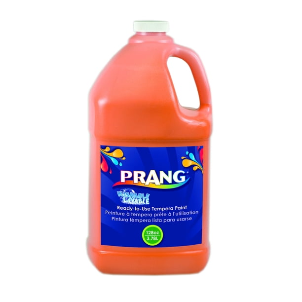 Prang NonToxic ReadytoUse Washable Tempera Paint, 1 Gallon, Orange