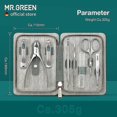 thumbnail image 4 of Stainless Steel Manicure Sets Pedicure Kits Personal Care Tools with PU Leather Case, 4 of 5