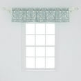 thumbnail image 2 of Ambesonne Damask Valance Pack of 2, Botanical Ivy Like Theme, 54"X12", Eggshell Pale Teal, 2 of 4