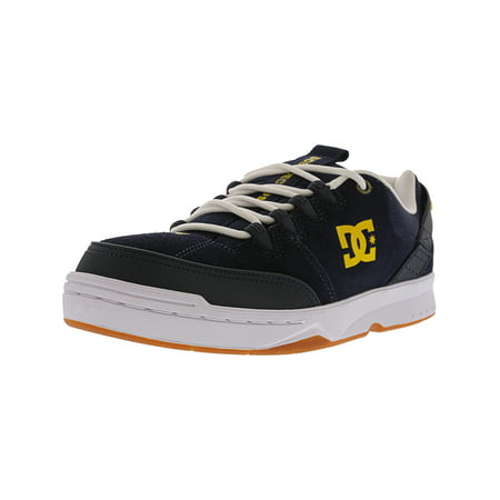 Dc Men's Syntax Navy / White Ankle-High Leather Skateboarding Shoe -