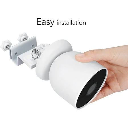 Wasserstein - Gutter Mount for Google Nest Cam (Battery) - White