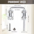 thumbnail image 2 of 4 Pcs Sliding Glass Door Lock French Latch Security Screws Safe Loop 2 Inch Window Patio Chrome Plated, 2 of 6