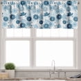 thumbnail image 3 of Ambesonne Botanical Valance & Curtain, Blue Blooming Flowers, 55"x45", Night Blue, 3 of 7