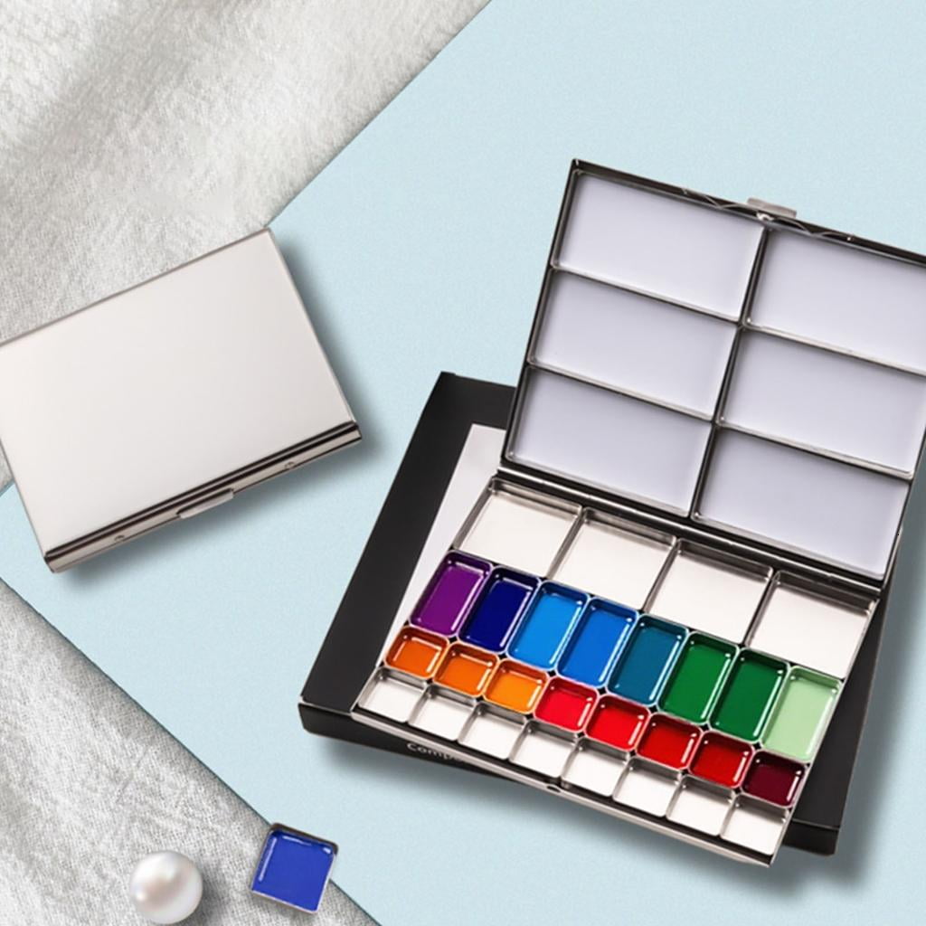 Giaone Paint Palette Empty Paint Storage Case For Art Travel Watercolor Paint Tray