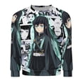 thumbnail image 4 of Demon Slayer Tokito Muichiro Mens Crew Neck Sweatshirt 3D Printing Fall Clothes Long Sleeves Fashion Blouse Top Casual Pullover Sweater 3XL, 4 of 7
