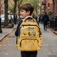 thumbnail image 6 of Chririnla Yellow School Bus Print Ultra Light Backpack for Back to School Daily Use, Lightweight Water Resistant Polyester School Bag, 6 of 10