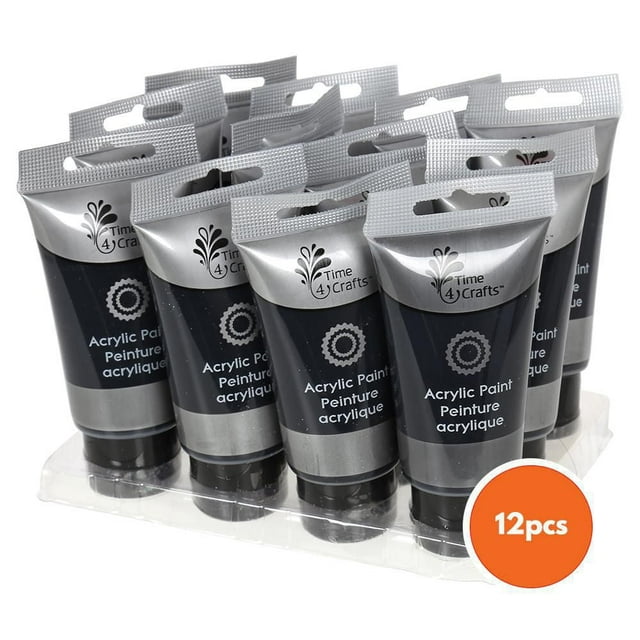 Time 4 Crafts 12-Piece 75ml Acrylic Paint Tube Set