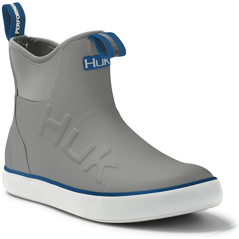 Huk Men's Rogue Wave Grey Size 10 High-Performance Fishing Ankle Boots
