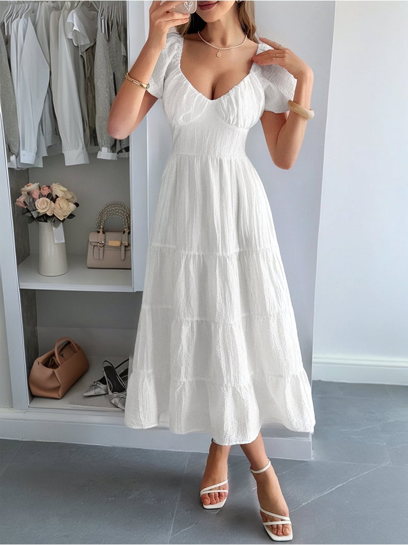 black corset dress midi Flare Sleeves Black Corset Midi Dress – Ohmollydress main image 1