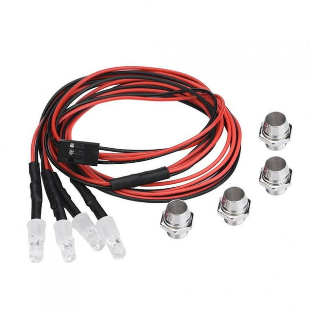 Peahefy RC Car LED Light, RC Accessory,4PCS 5mm Headlights RC Accessory LED Lights for Model Drift Car Vehicle