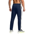 thumbnail image 4 of Trgacdwlo Hiking Pants for Men Striped Straight Leg Mens Joggers Quick Dry Elastic Waist Sports Running Mens Pants Casual Blue S, 4 of 4