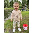 thumbnail image 6 of RUINIXCW Boys 2Pcs Fall Outfits Long Sleeve O Neck Letter Print Sweatshirt Fish Print Pants Sets, 6 of 8
