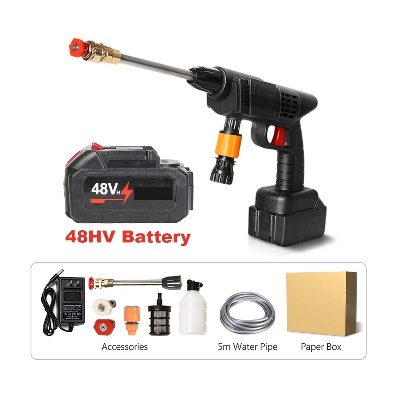High Pressure Water Gun Electric Car Household Rechargeable Lithium Battery Wireless Spray Washer Cleaner Washing Machin