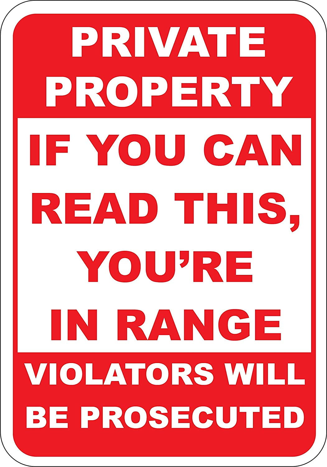 Metal Don't Trespass You Will LOSE Funny Tin Sign No Trespassing Violators Shot 