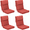 Red, variant on Aoodor 4-Piece Outdoor Chair Cushions 45 x 22 x 4 Inch Patio Furniture Seat Cushion - Green