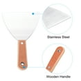 thumbnail image 4 of Uxcell 5" Stainless Steel Putty Knife Scraper Tool with Wooden Handle for wall Repair Paint Stripping, 4 of 6