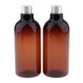 thumbnail image 2 of 2 uds botellas de almacenamiento de champú de loción de viaje de plástico PET vacías sin BPA recargables marrón Zulema botellas de loción vacías, 2 of 7