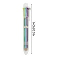 thumbnail image 3 of Fdelink Bullet Ballpoint Pen,0.5Mm Multi Color Pen,Bullet Type 0.5 Transparent Multicolor Ballpoint Pen Pressing 6 Color Pen(30Ml),Press Pen,1X Oil Pen Ballpoint Pen 6 Colors, 3 of 9