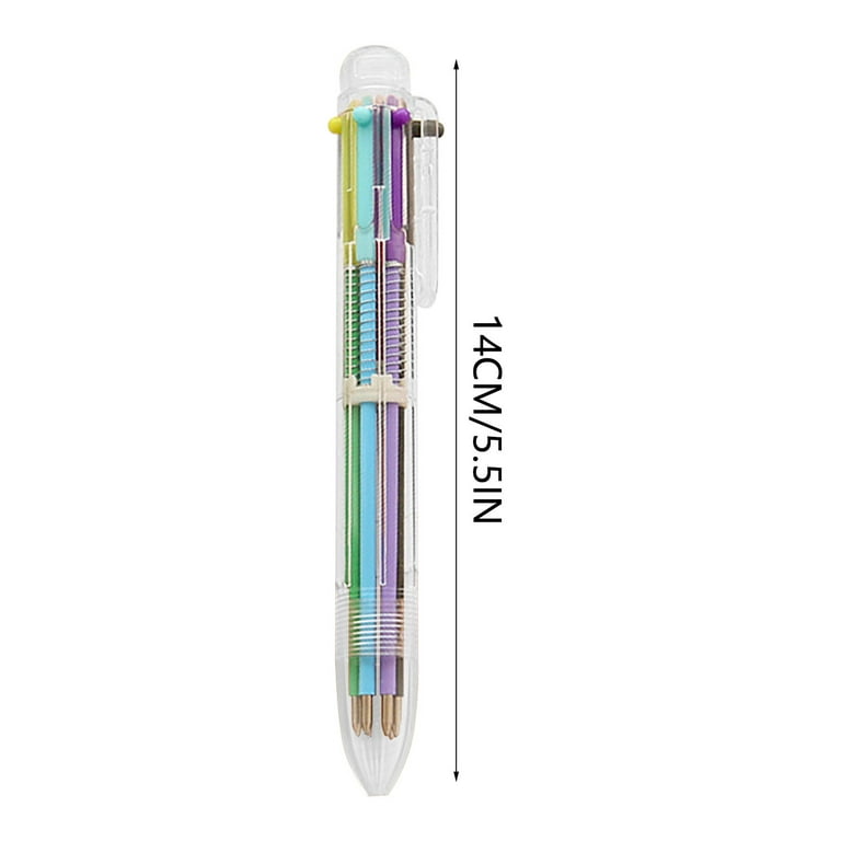 Pianpianzi Cake Writing Pens Smelly Pens Bulk Bill Checking Pen Bullet Type  0.5 Transparent Multicolor Ballpoint Pen Pressing 6 Color Pen(30ml)
