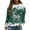 Green, variant on Tiweut Womens Christmas Sweatshirts Santa Deer Print Round Neck Long Sleeve Cozy Holiday Regular Tops Black,L