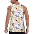 thumbnail image 3 of Easygdp Floral Puppy Men's Tank Top, Sleeveless Muscle T Shirts, Breathable, Quick-Dry, Loose for Gym, Running, Fitness - 4X-Large, 3 of 9