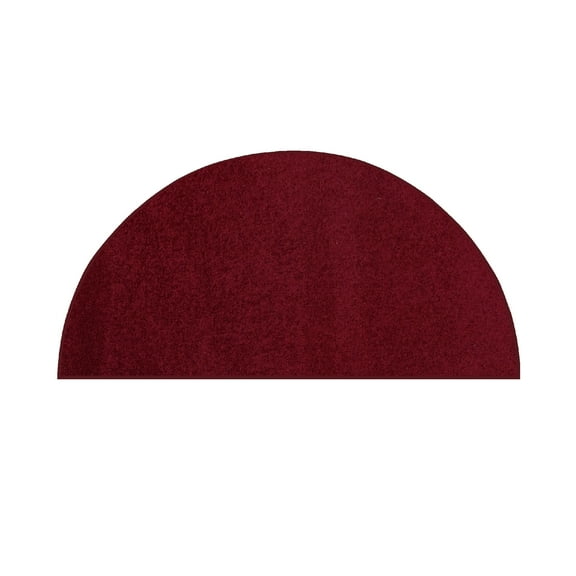 Furnish my Place Modern Plush Solid Color Rug - Burgundy, 33" x 66" Half Round, Pet and Kids Friendly Rug. Made in USA, Half Round, Area Rugs Great for Kids, Pets, Event, Wedding
