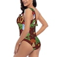 thumbnail image 4 of Haiem Frogs and Mushrooms Women's One Piece Swimsuits Tummy Control One Shoulder Bathing Suits Ruffle Swimwear-X-Large, 4 of 8