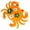 Orange, variant on Squirt and Squeeze Crab Bath Toys, Colorful Soft Silicone Water Spraying Toys for Bathtub, Swimming Pool and Summer Outdoor Activities