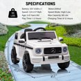 thumbnail image 3 of EastVita Kids 12V Ride on Car, Licensed Mercedes Benz G63 Kids Ride on Toy Car w/Remote Control, Safety Lock, Soft Start, LED Light, Bluetooth, Music, 3 of 6