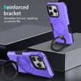 thumbnail image 2 of Dteck for iPhone 13 Pro Max Case with Invisible Built in Stand & Ring Holder,Military Grade Drop Protection Shockproof Hybrid Case for iPhone 13 Pro Max,Purple, 2 of 8