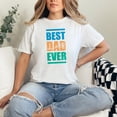 thumbnail image 2 of Best Dad Ever Music Notes, White Comfort Colors T-Shirt, Small, 2 of 3