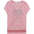 thumbnail image 2 of Charter Club - Camiseta básica con estampado plisado para mujer, rosa, grande Charter Club Camiseta básica, 2 of 2