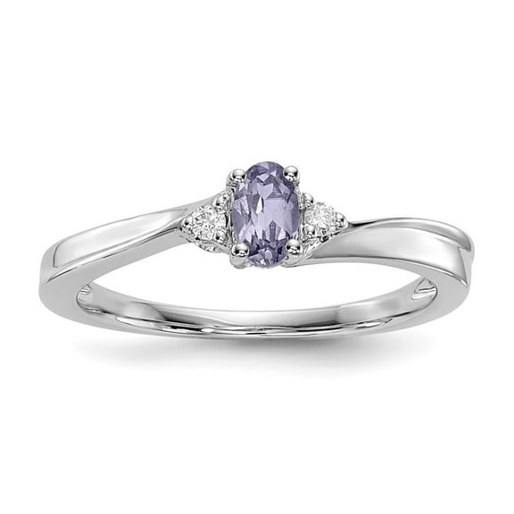 Auriga Fine Jewelry 925 Sterling Silver Alexandrite Engagement Ring Size 7 for Women