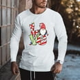 thumbnail image 3 of Mens Christmas Print Round Neck Long Sleeve T-Shirt Top, 3 of 8