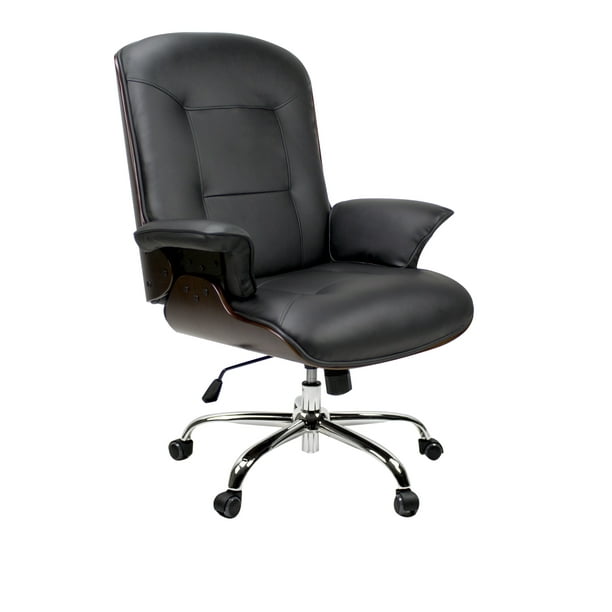 BIRCH MidCentury Walnut Salon Chair, Customer Chair BLACK Wood Luxury