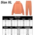 thumbnail image 2 of Conjunto de sudaderas deportivas para hombre, trajes de 2 piezas, trajes de chándal con capucha, chaqueta y pantalones deportivos informales (naranja), 2 of 5