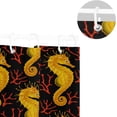 thumbnail image 5 of FREEAMG Home Decor Shower Curtain, Seamless Pattern Seahorse Coral Waterproof Bath Curtain, Washable Fabric Decor Shower Curtains for Bathroom, 60x72 inch, 5 of 5
