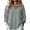 Gray, variant on 3/4 Sleeve Shirts for Women Waffle Knit Collared Blouse Solid Color Casual Loose Pullover Tops,XXL,White