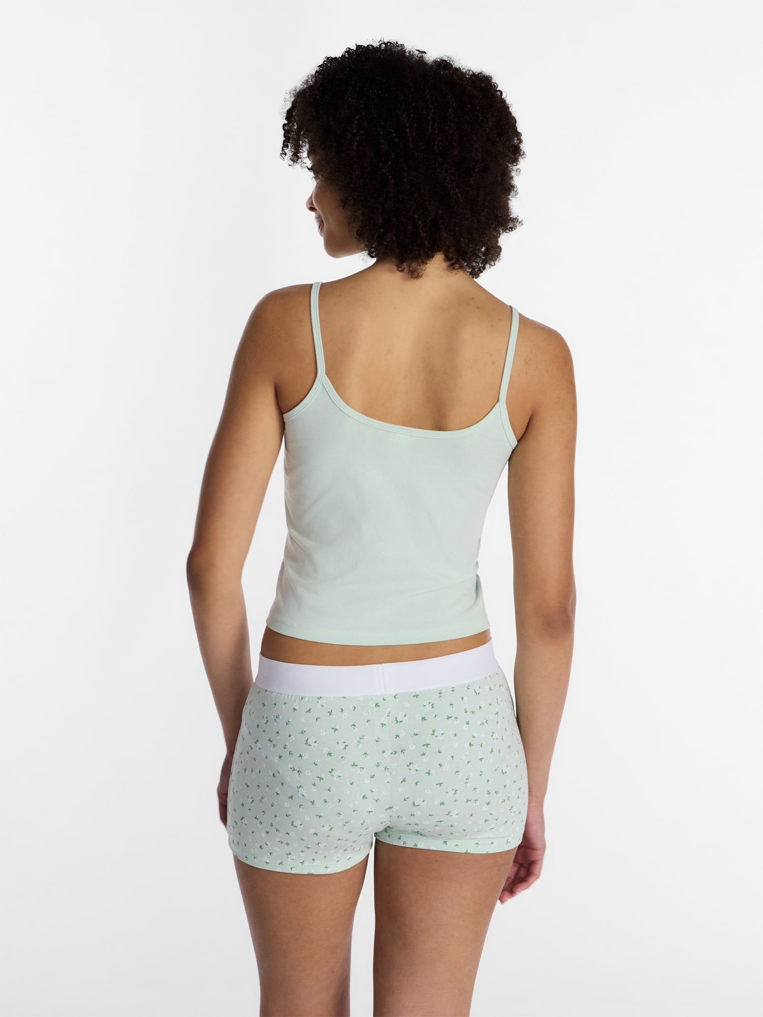 No Boundaries Women’s and Women’s Plus Cloud Core Sleepwear Cami and Boxer Shorts set, 2-Piece, Sizes XXS – 3X