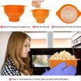 thumbnail image 4 of Billuyoard Cubo de palomitas de maíz con tapa de mango Tazón de silicona Taza resistente al microondas plegable Herramientas y accesorios para hornear Rojo naranja Billuyoard HA002621-01, 4 of 6