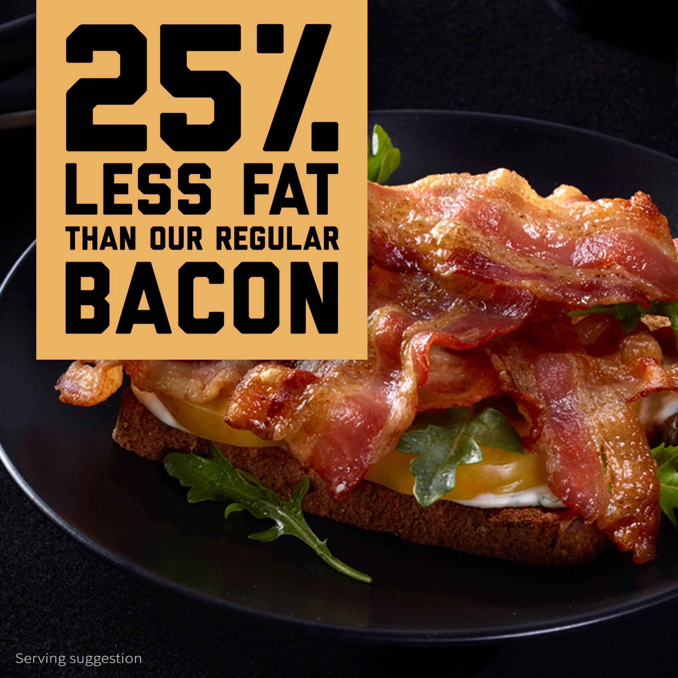 HORMEL BLACK LABEL Bacon, Center Cut, Gluten Free, Refrigerated, 12 oz Plastic Package