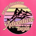 thumbnail image 6 of Wild Bobby Let Our Classroom Adventure Begin Mountain Sunset Light Colors Pop Culture Unisex Hoodie Sweatshirt, Neon Pink, 3X-Large, 6 of 6
