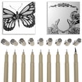 thumbnail image 3 of JUEGO DE BOLIGRAFOS NEGROS FINELINER, BOLÍGRAFO CON PUNTA DE PLÁSTICO, PARA LA ESCRITURA DE LA OFICINA DEL DESEÑOR, 3 of 7