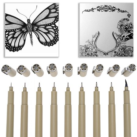 YLSHRF Micro Line Pens,Fineliner Pens Set Waterproof Drawing Ink Pen Non‑Toxic Designer Needle Fineline Pen,Designer Painting Pens