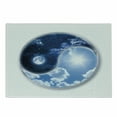 thumbnail image 1 of Space Cutting Board, Yin Yang World Moon and Sun Harmony of the Universe Art Print, Decorative Tempered Glass Cutting and Serving Board, Small Size, Navy Blue Sky Blue White, by Ambesonne, 1 of 1
