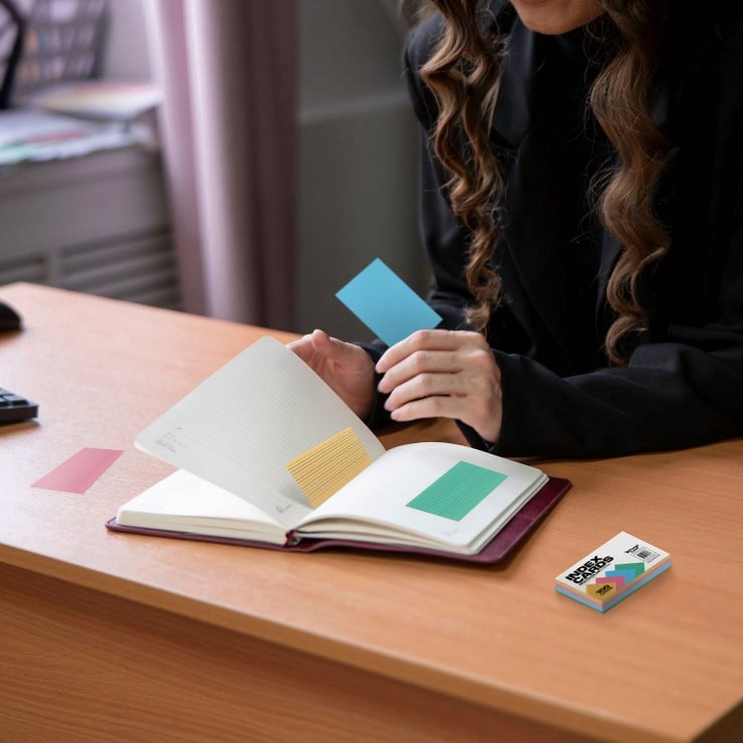 Three Leaf 3" x 5" Ruled Index Cards, Assorted Neon Colors, 3600 Ct.