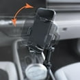 thumbnail image 4 of Armor All 2-in-1 Cup Holder Cell Phone Holder, Dual Cellphone Car Mount and Cupholder, XL Cupholder Holds Bottles, 6” in Arm 360° Degree Rotatable, Swivel Phone Mount Fits Most Phones., 4 of 6