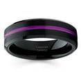thumbnail image 2 of Purple Tungsten Ring Men & Women Purple Tungsten Ring Purple Wedding Band 6MM, 2 of 2